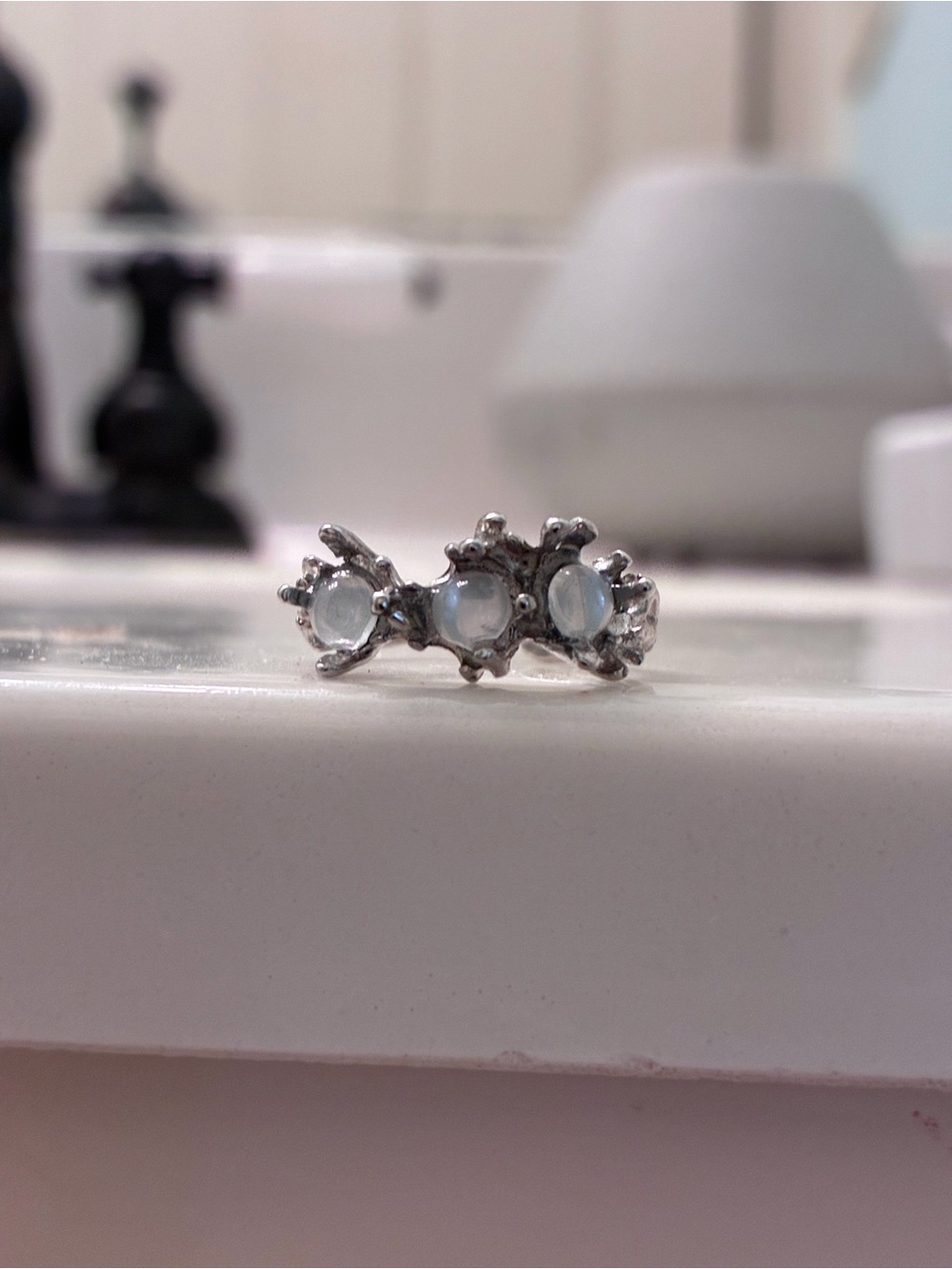 Moonstone Ring, Silver.